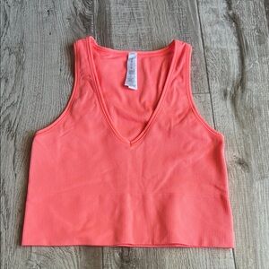 Athleta Coral Ribbed Aurora Seamless Tank Top